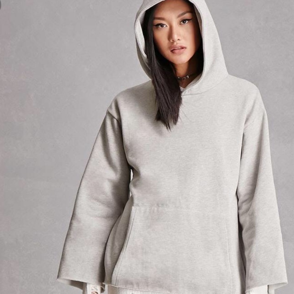 🚫SOLD🚫 F21 ash rain + oak hoodie